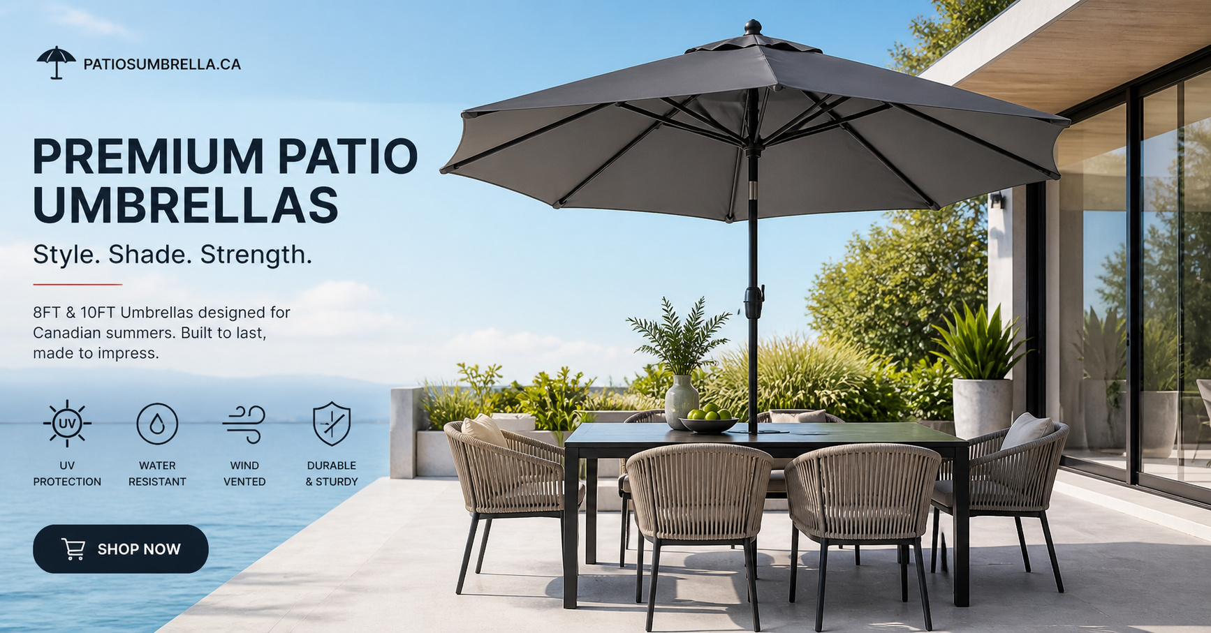 chair king patio umbrellas stands Tempo 7.5 ft. Aluminum Market Umbrella