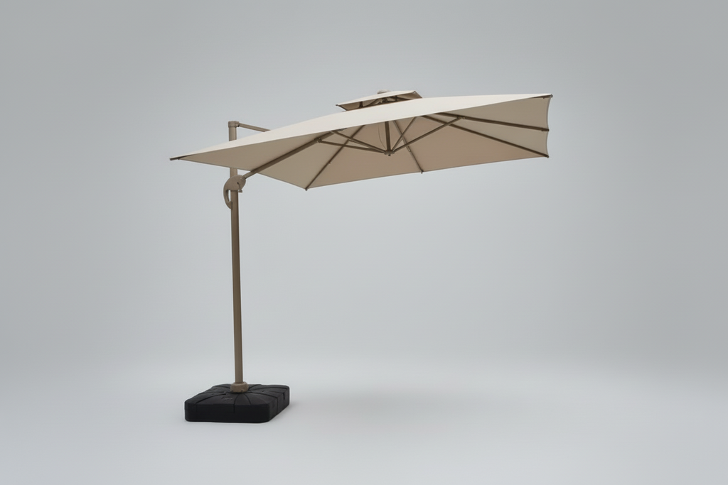 Roma Luxe Double-Top Cantilever Umbrella 10ft X 10ft (3x3M)