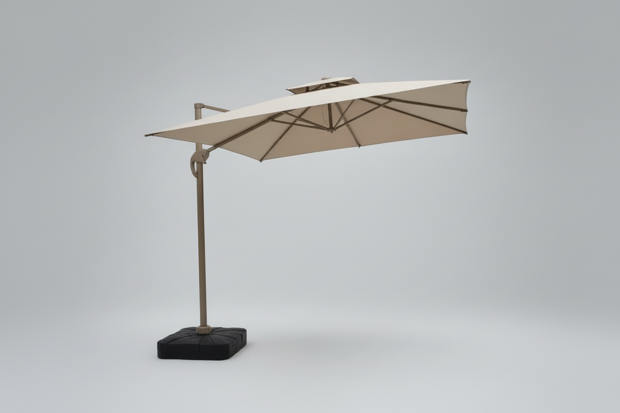 Roma Luxe Double-Top Cantilever Umbrella (3x3M)