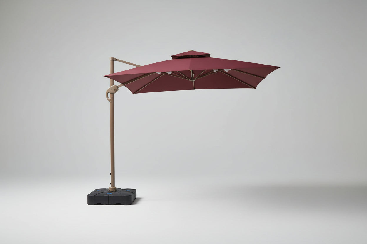 Roma Luxe Double-Top Cantilever Umbrella (3x3M)